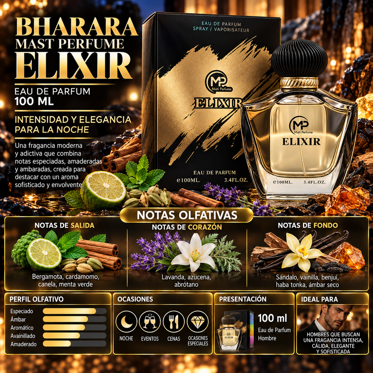 Bharara Mast Perfume Elixir Eau de Parfum 100ml - Original — imagen 2