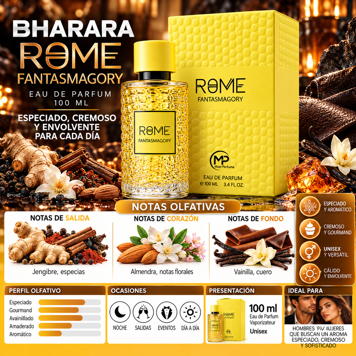 Bharara Mast Perfume Rome Fantasmagory Eau de Parfum 100ml Original — imagen 2