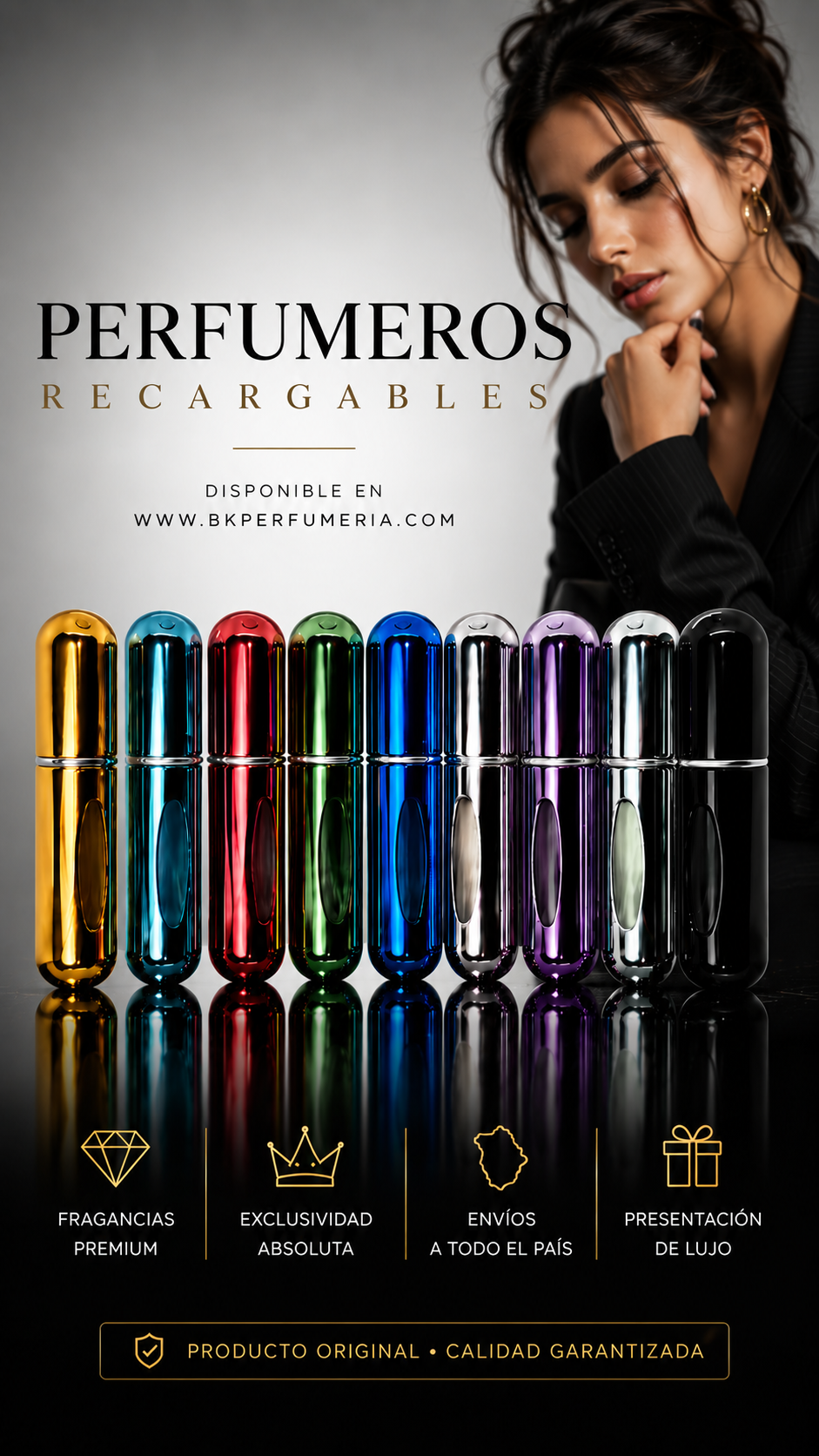 Perfumeros recargables premium originales envío rápido Colombia