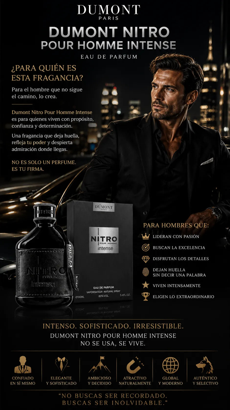 Dumont Nitro Pour Homme Intense Eau de Parfum 100ml Original