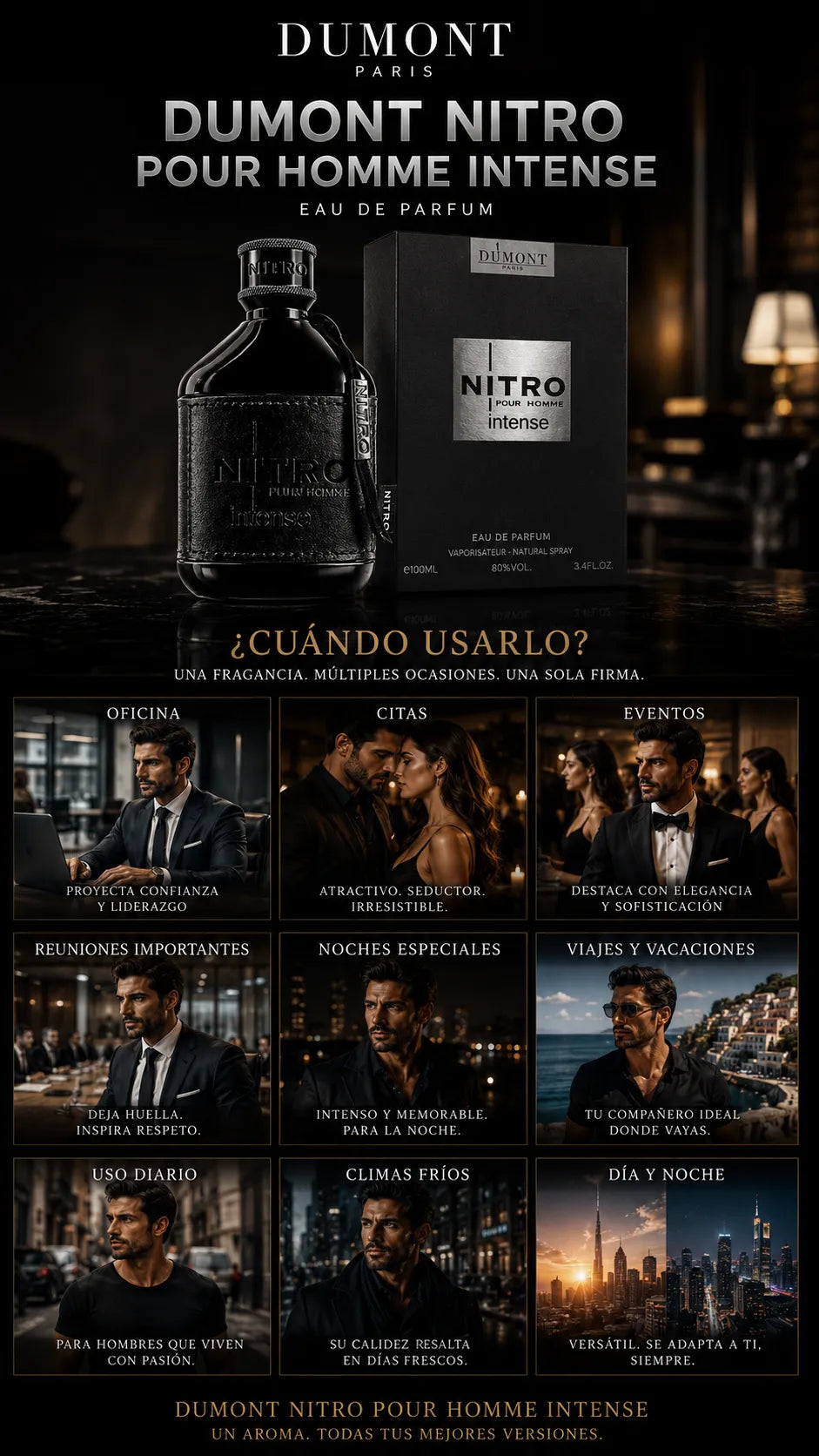 Dumont Nitro Pour Homme Intense Eau de Parfum 100ml Original