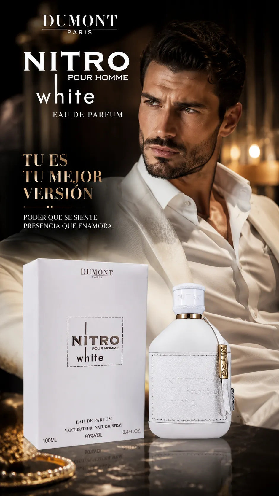 Dumont Paris Nitro White Pour Homme Eau de Parfum 100ml Original
