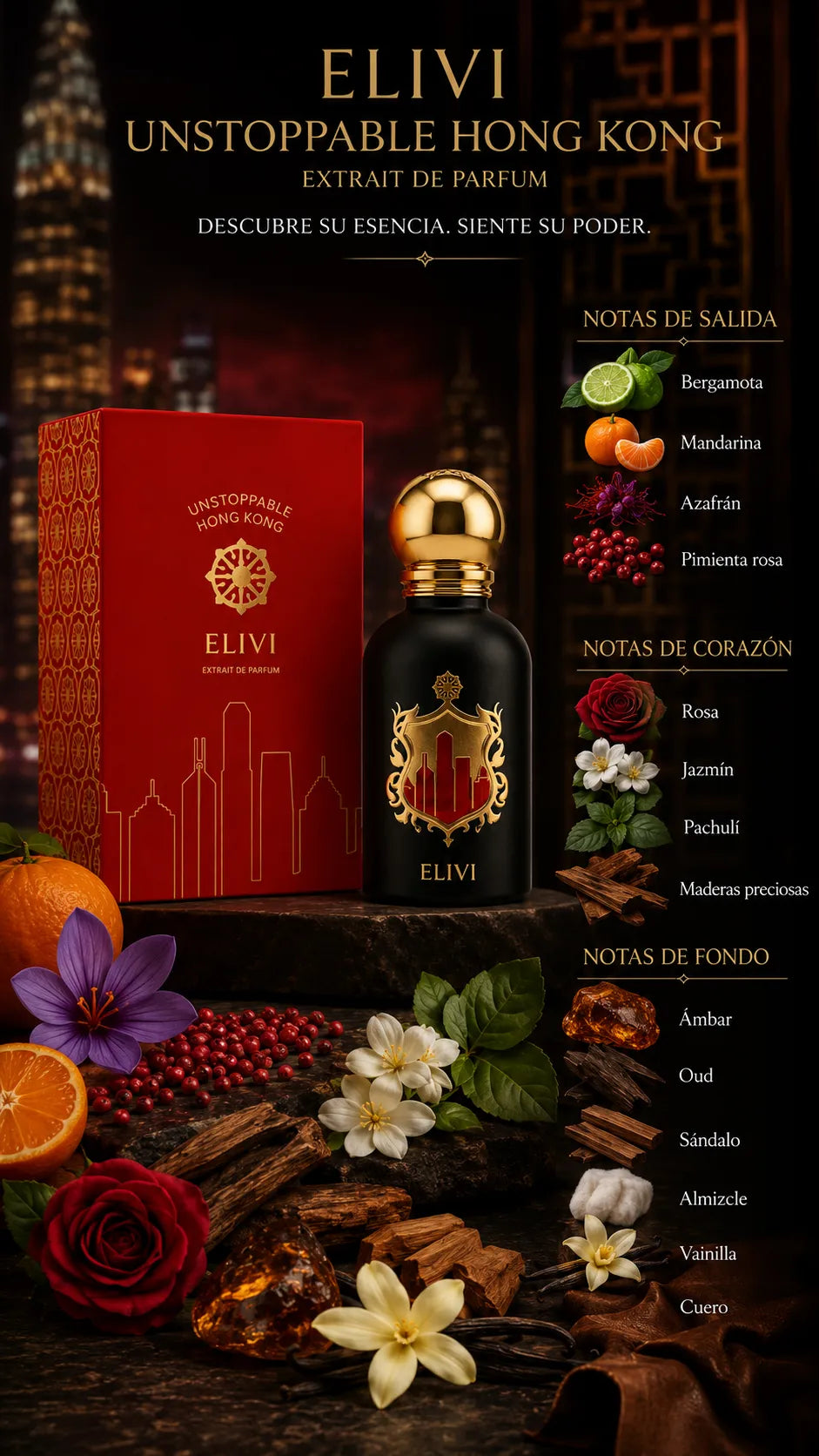 Perfume ELIVI Unstoppable Hong Kong Extrait de Parfum 50ml Original