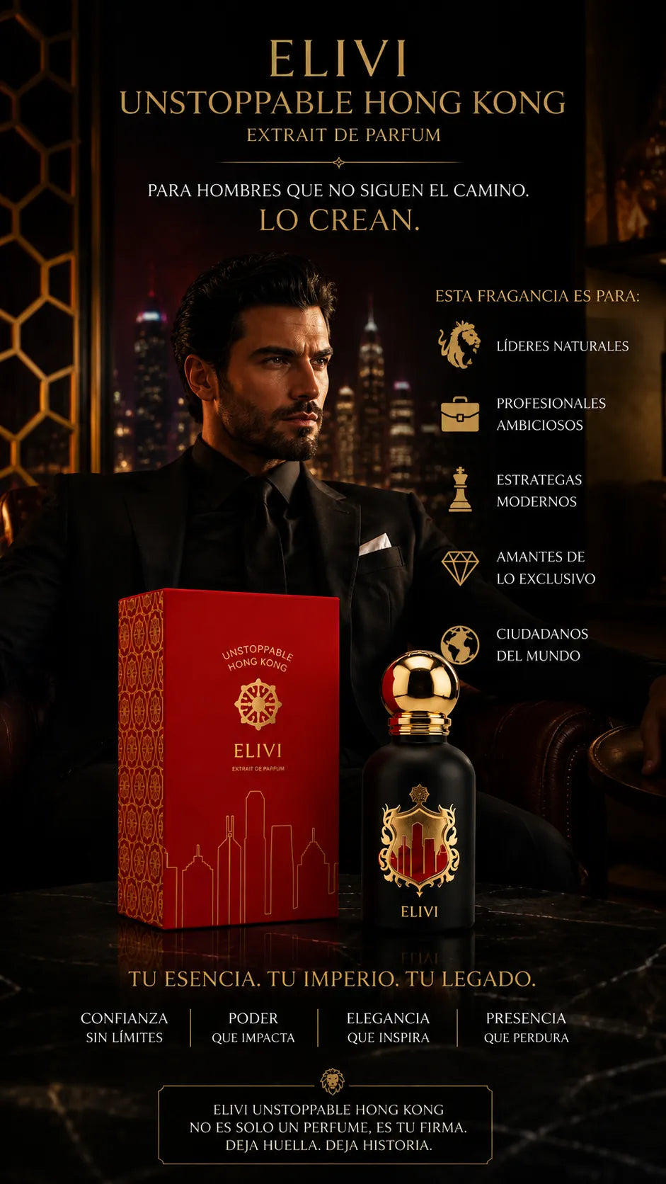 Perfume ELIVI Unstoppable Hong Kong Extrait de Parfum 50ml Original