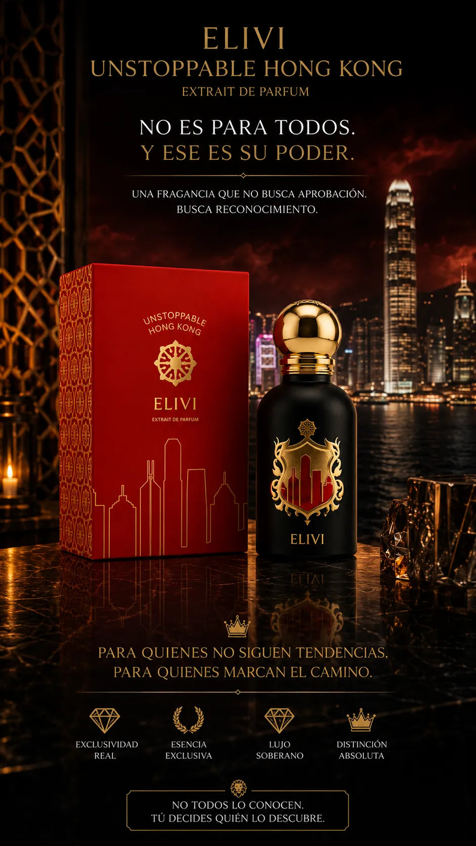 Perfume ELIVI Unstoppable Hong Kong Extrait de Parfum 50ml Original