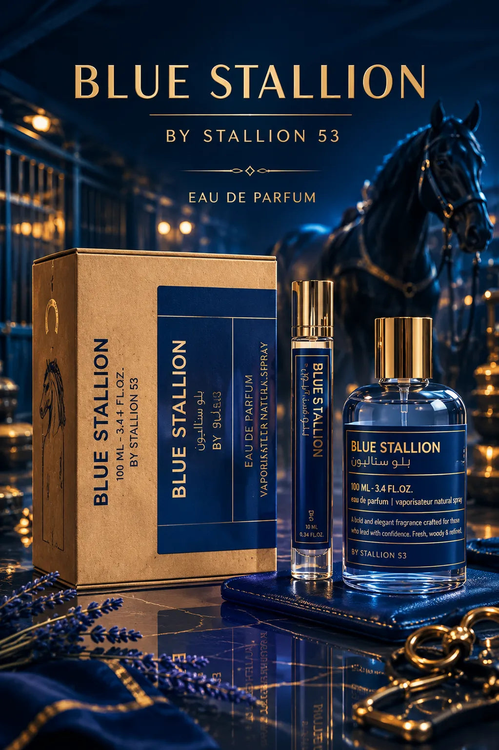 Perfume Emper Blue Stallion original 100ml hombre envío rápido Colombia