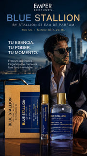 Perfume Emper Blue Stallion By Stallion 53 Eau de Parfum 100ml + 20ml Original