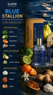 Perfume Emper Blue Stallion By Stallion 53 Eau de Parfum 100ml + 20ml Original