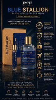 Perfume Emper Blue Stallion By Stallion 53 Eau de Parfum 100ml + 20ml Original