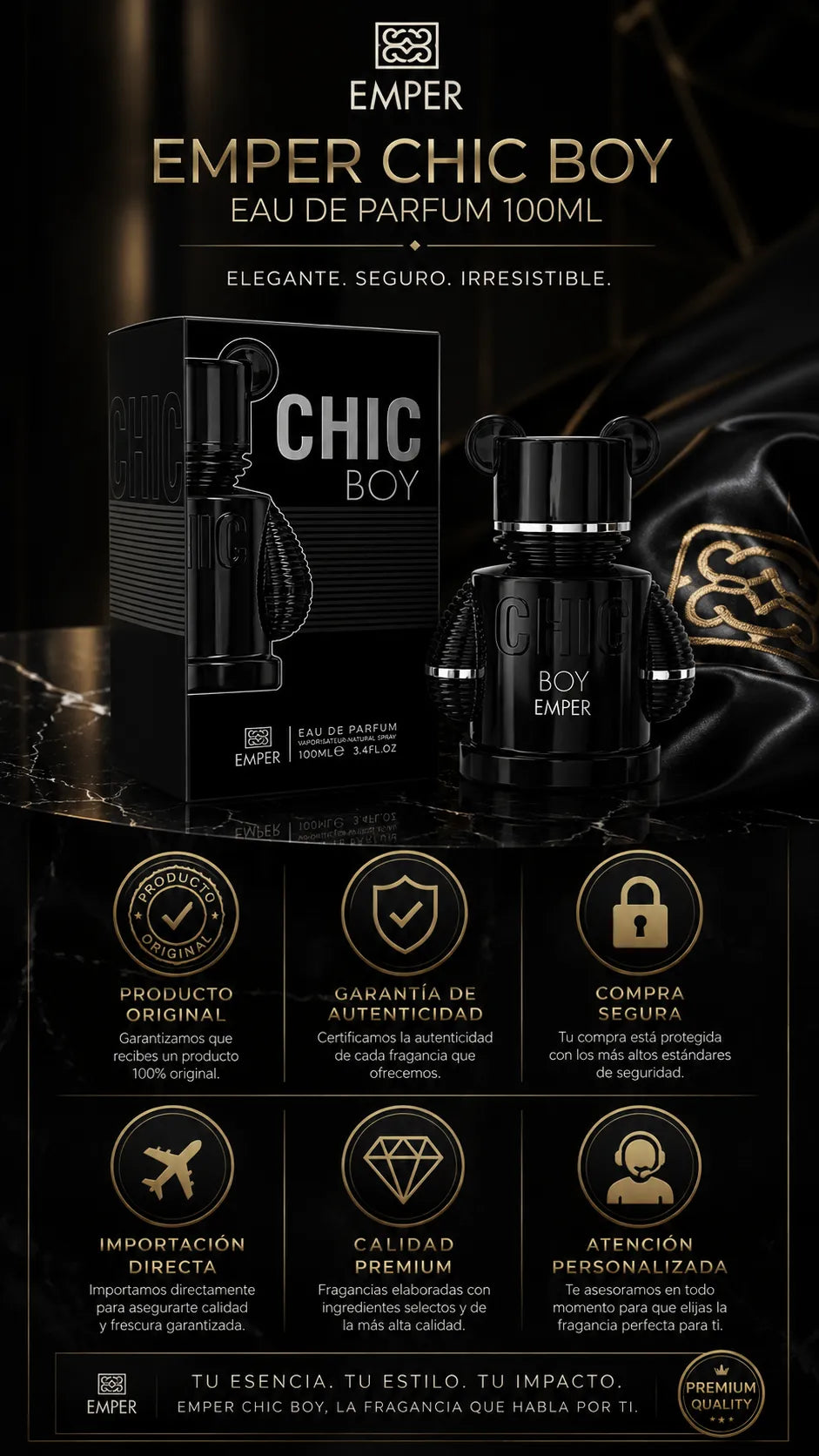 Perfume Emper Chic Boy Eau de Parfum 100ml Original