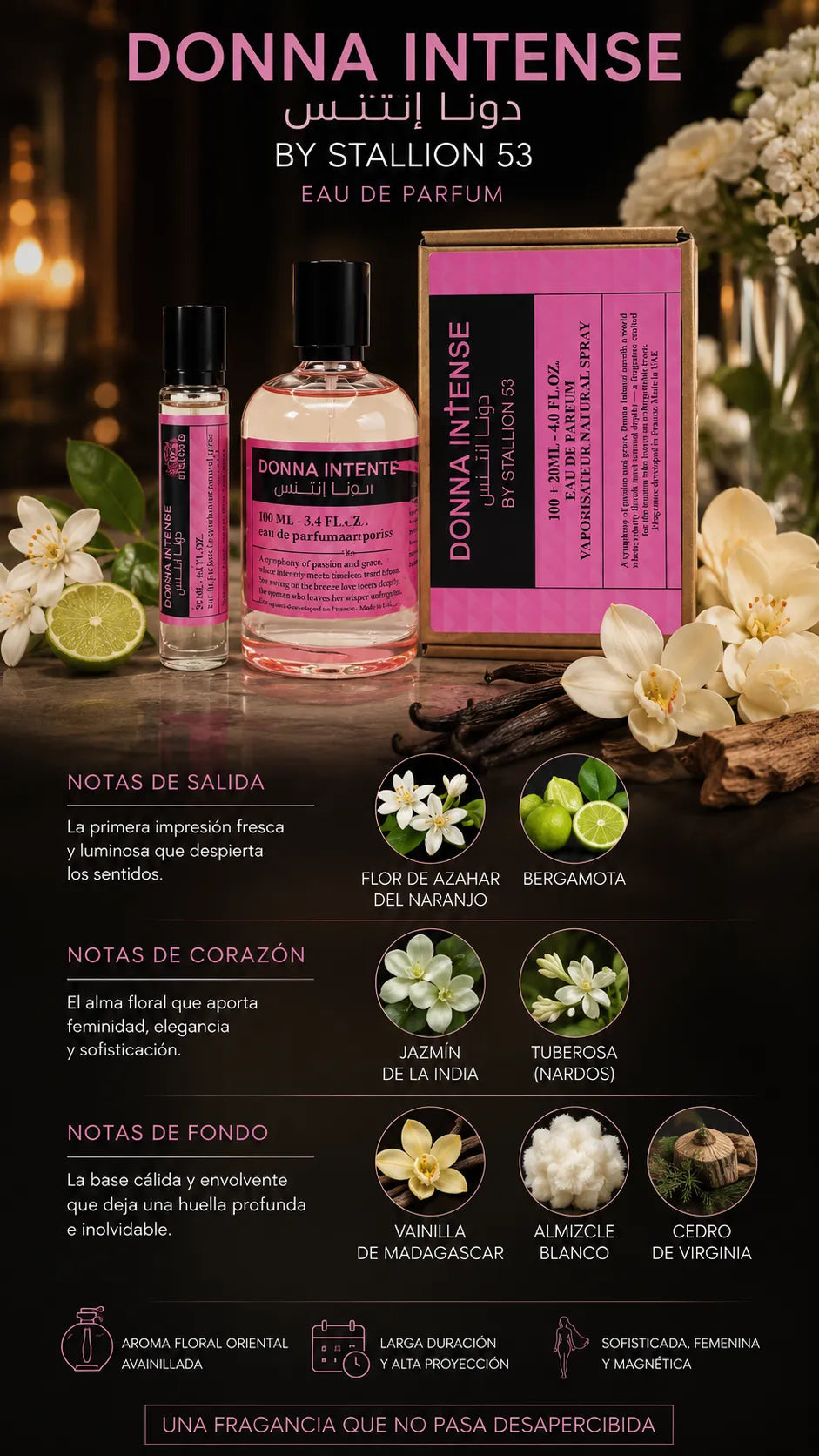 Perfume Emper Donna Intense by Stallion 53 Eau de Parfum 100ml + 20ml Original