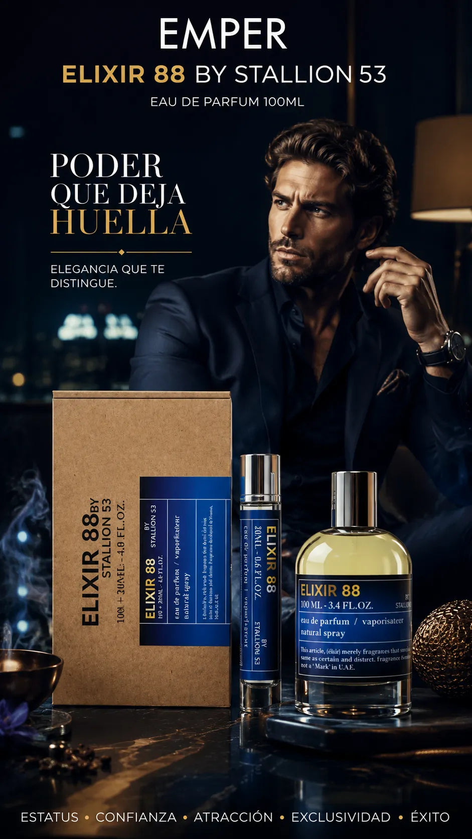 Perfume Emper Elixir 88 By Stallion 53 Eau de Parfum 100ml Original