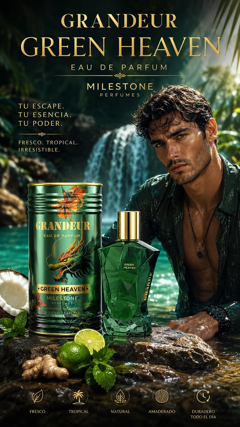 Perfume Emper Milestone Grandeur Green Heaven Eau de Parfum 100ml Original