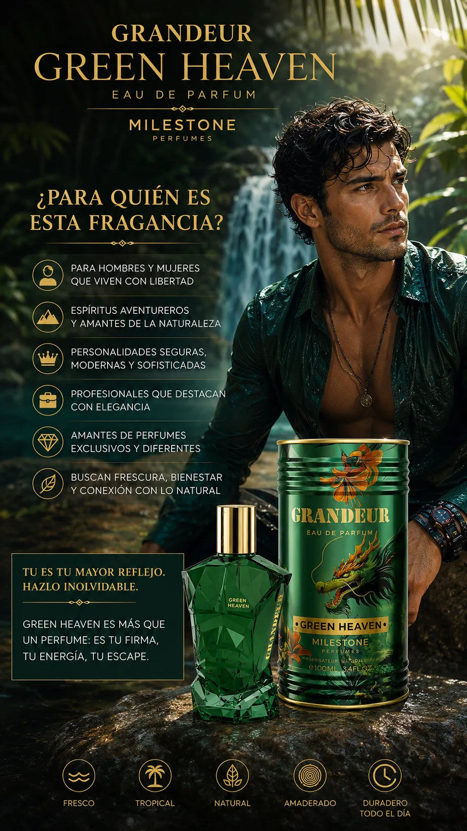 Perfume Emper Milestone Grandeur Green Heaven Eau de Parfum 100ml Original