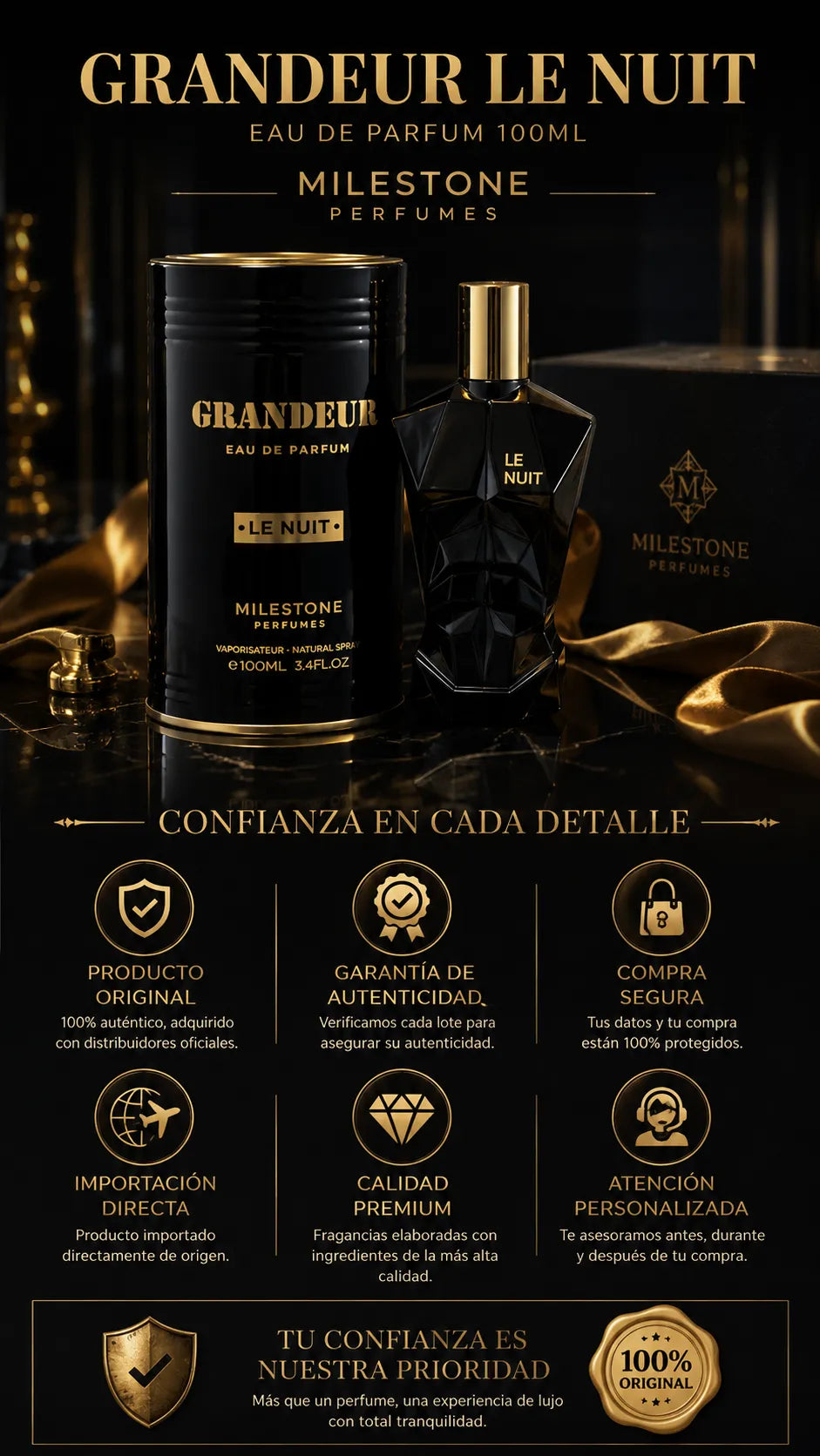 Perfume Emper Milestone Grandeur Le Nuit Eau de Parfum 100ml Original