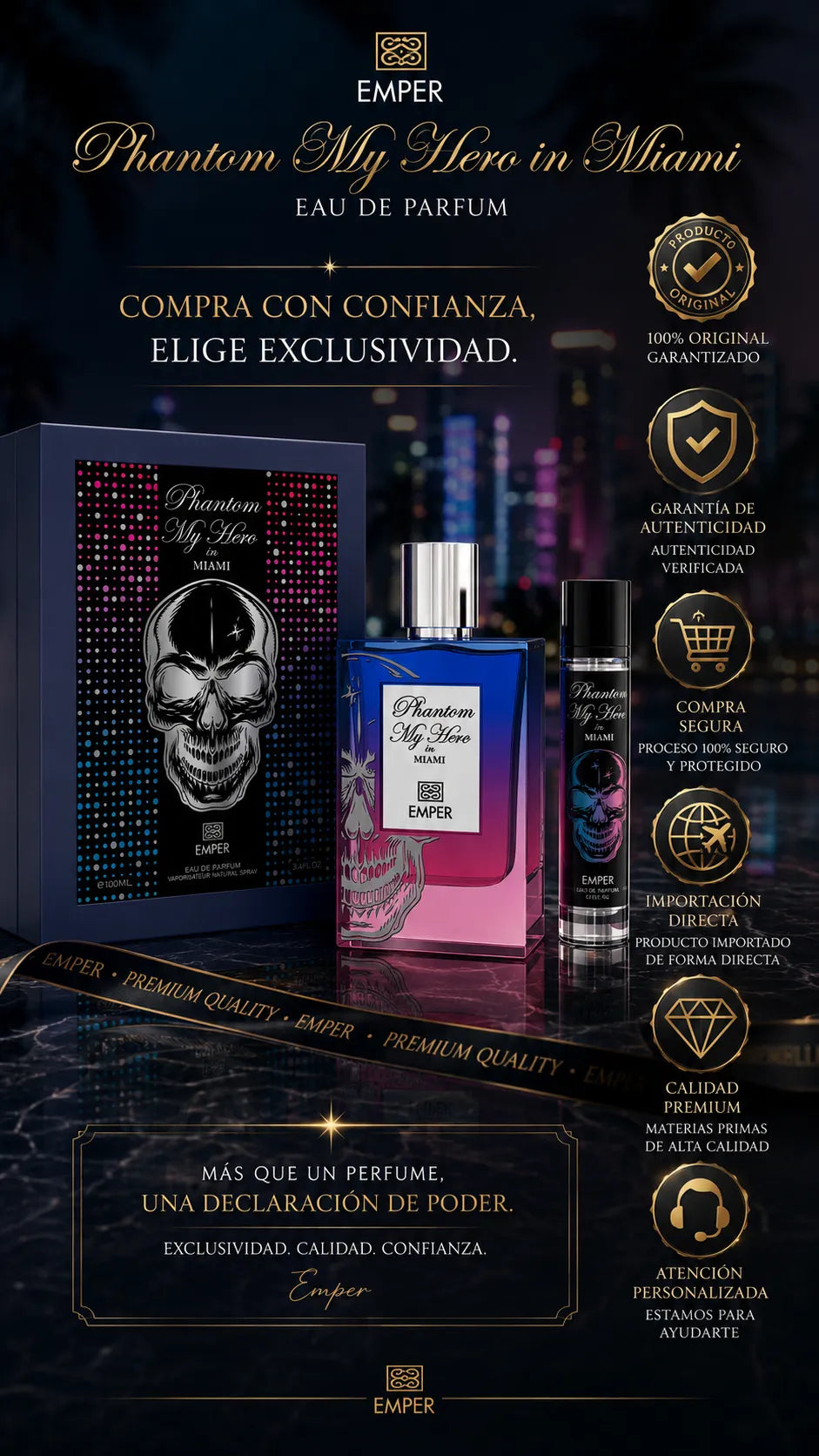Emper Phantom My Hero in Miami Eau de Parfum 100ml Original