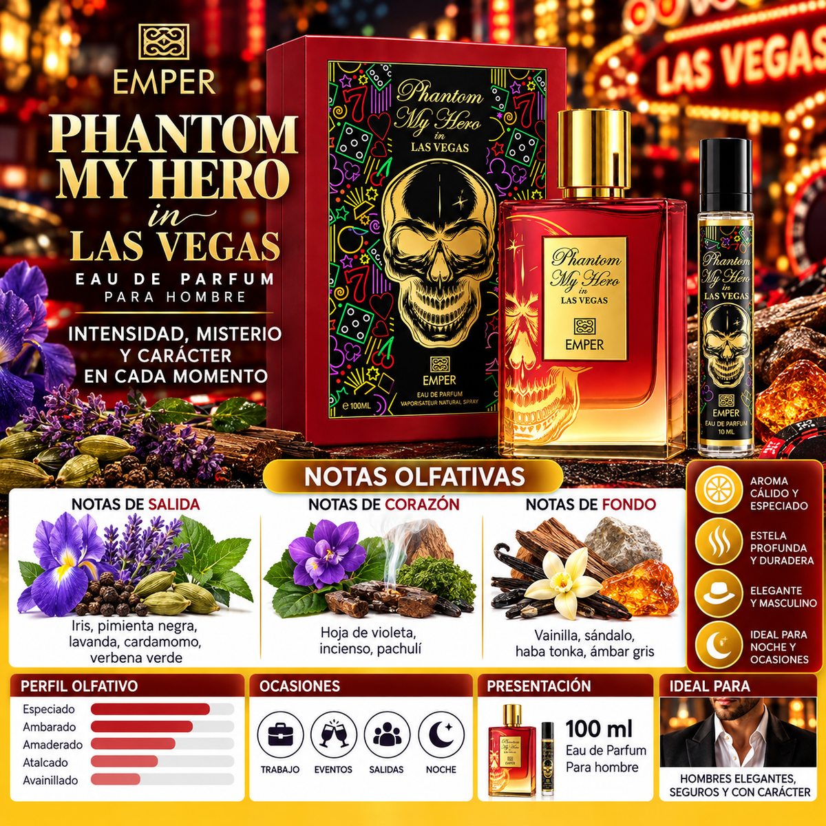 Emper Phantom My Hero in Las Vegas Eau de Parfum 100ml Original — imagen 2