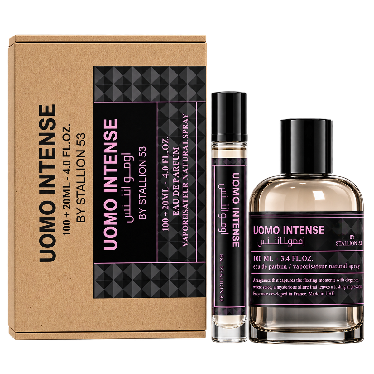 Emper Uomo Intense by Stallion 53 Eau de Parfum 100ml + Mini Spray 20ml Original — imagen 1