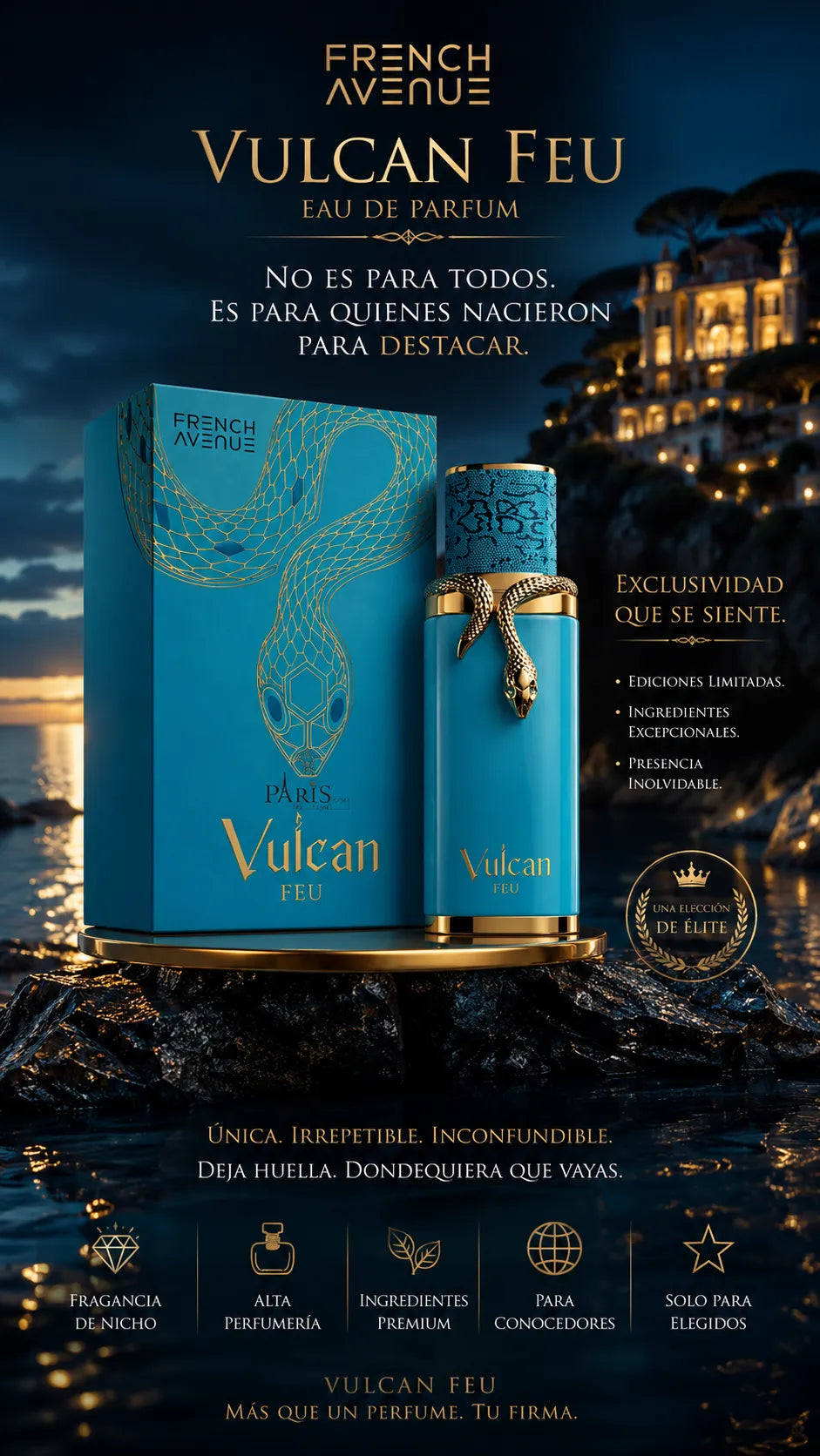Perfume French Avenue Vulcan Feu Eau de Parfum 100ml Original