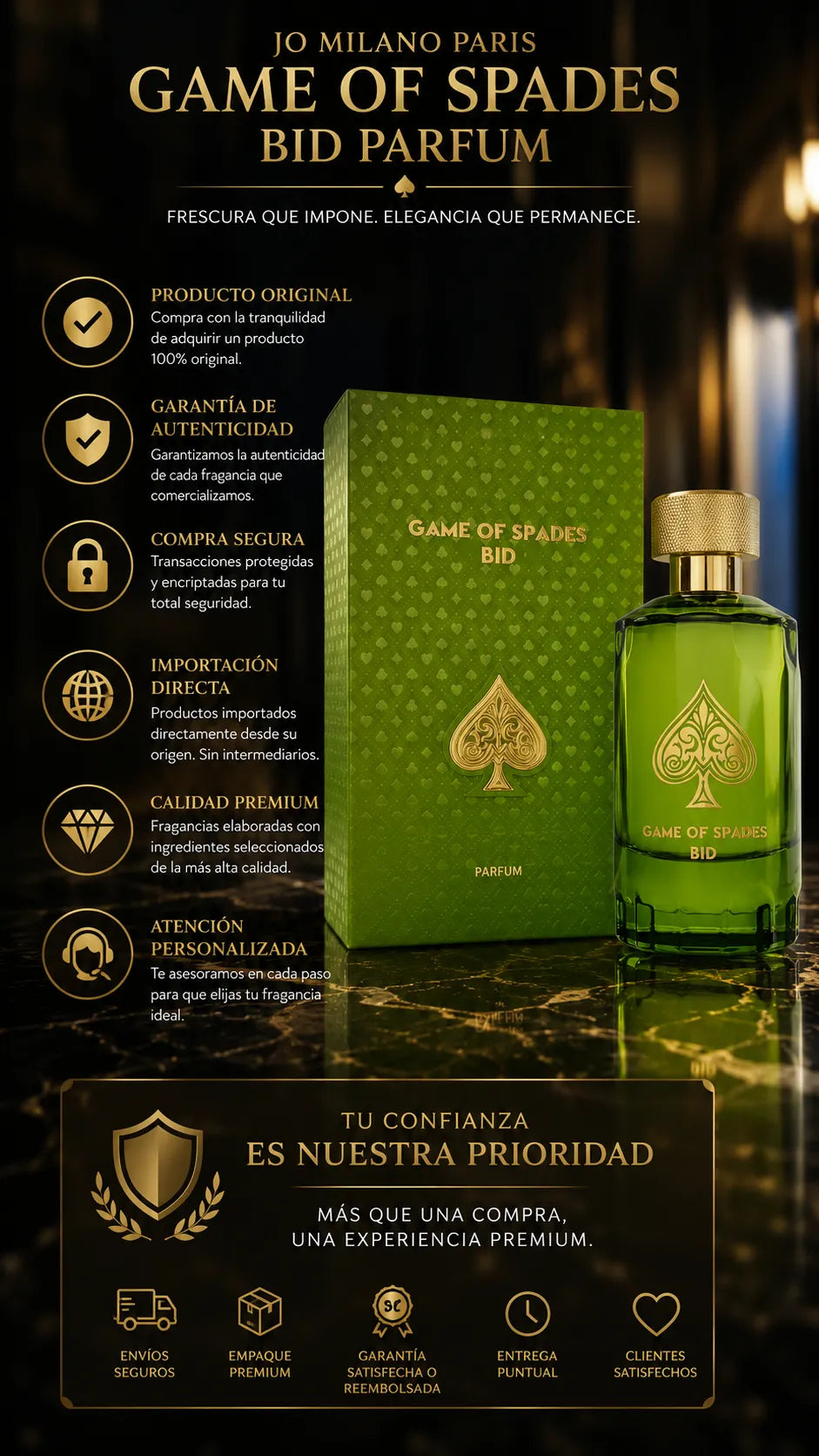 Perfume Jo Milano Paris Game Of Spades Bid Parfum 100ml Original
