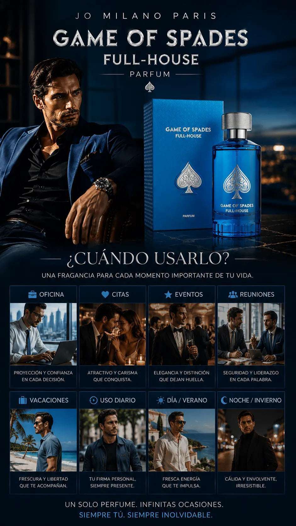 Perfume Jo Milano Paris Game of Spades Full House Parfum 100ml Original