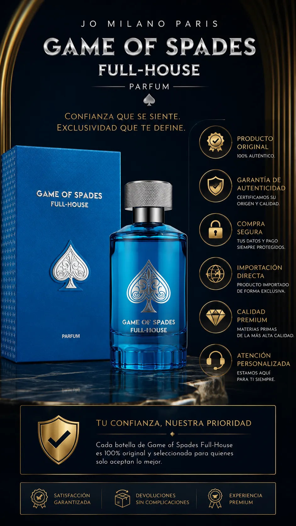 Perfume Jo Milano Paris Game of Spades Full House Parfum 100ml Original