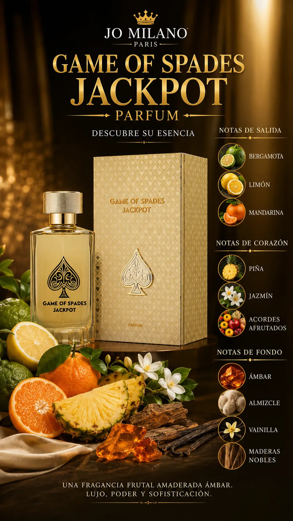 Perfume Jo Milano Paris Game Of Spades Jackpot Parfum 100ml Original