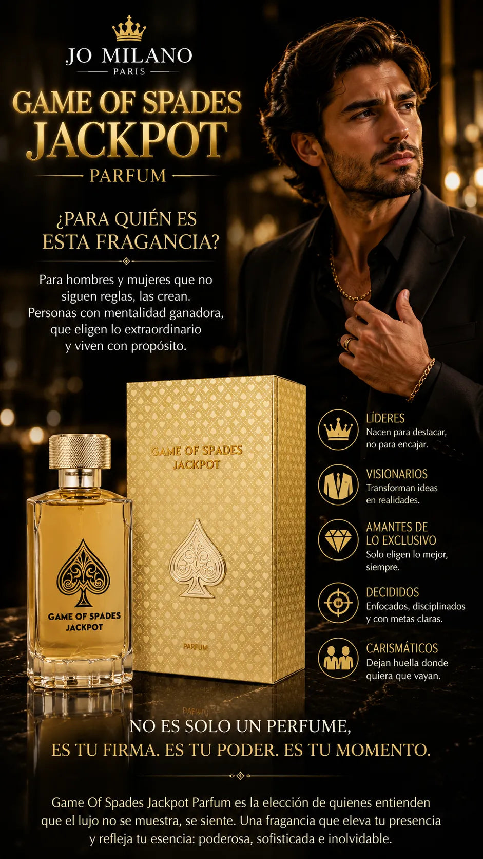Perfume Jo Milano Paris Game Of Spades Jackpot Parfum 100ml Original