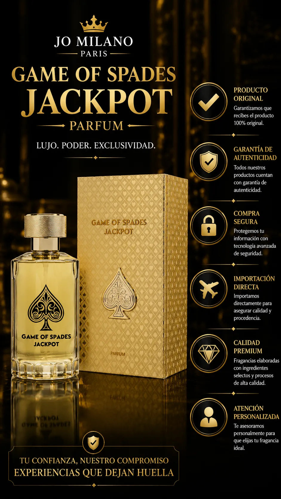 Perfume Jo Milano Paris Game Of Spades Jackpot Parfum 100ml Original