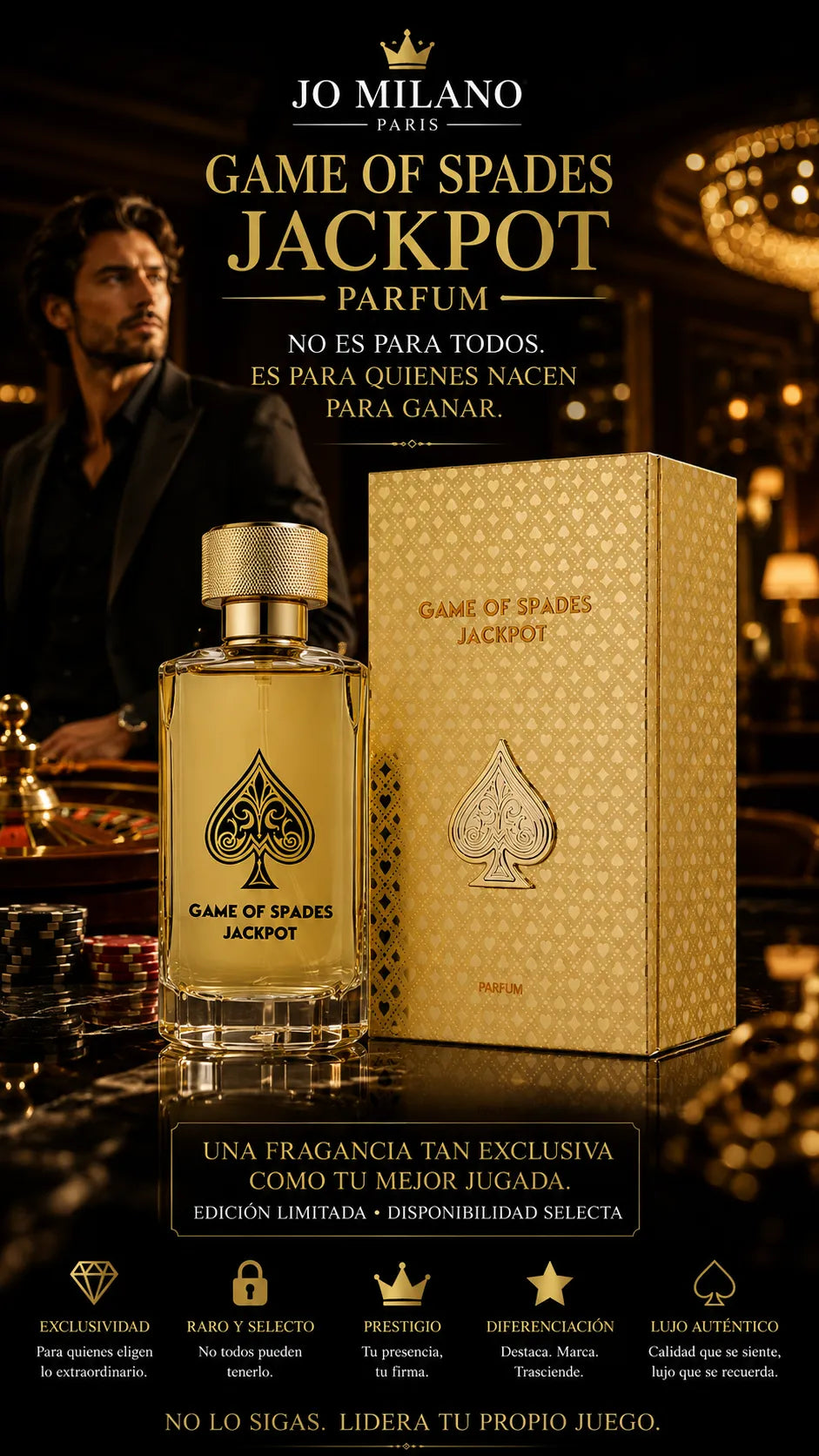 Perfume Jo Milano Paris Game Of Spades Jackpot Parfum 100ml Original