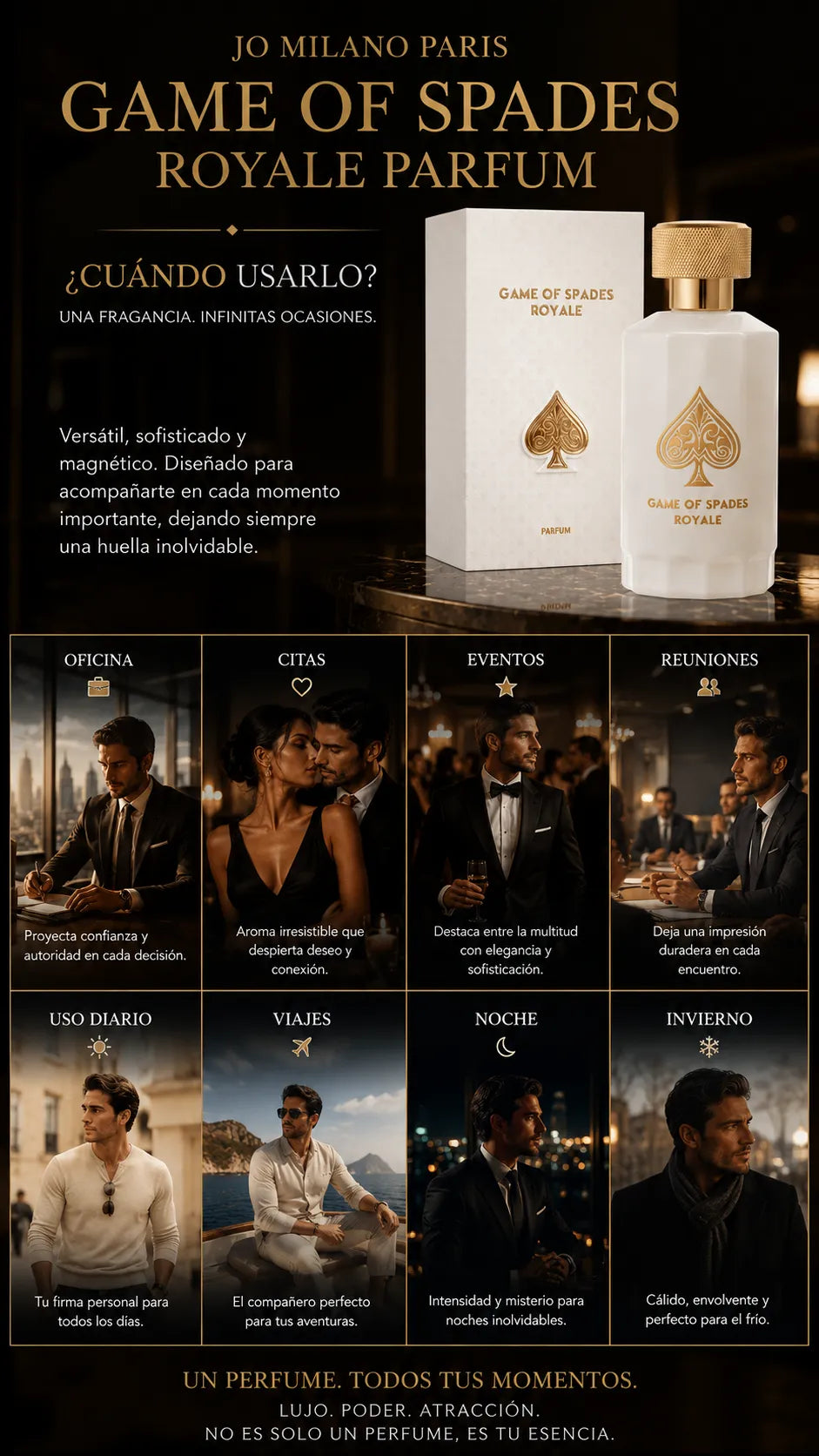 Perfume Jo Milano Paris Game of Spades Royale Parfum 100ml Original