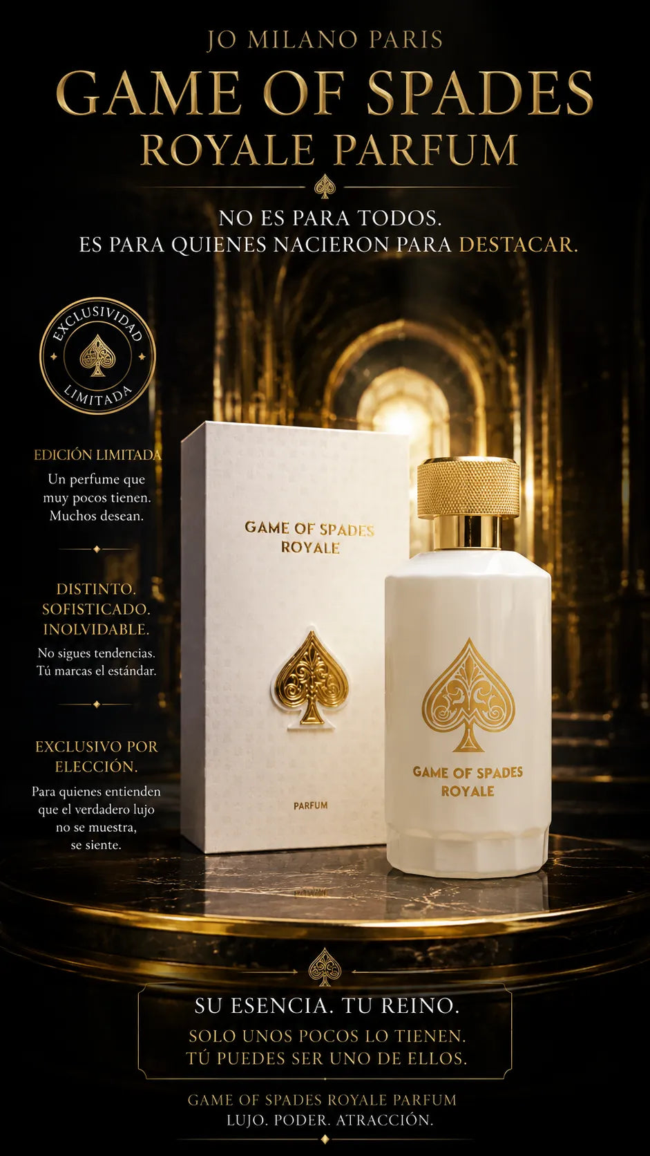 Perfume Jo Milano Paris Game of Spades Royale Parfum 100ml Original