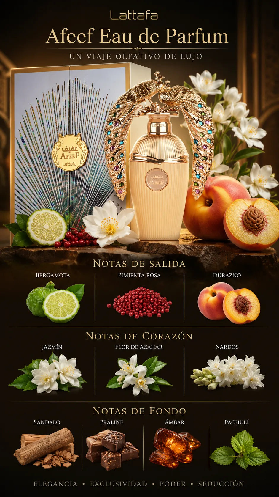 Perfume Lattafa Afeef Eau de Parfum 100ml Original