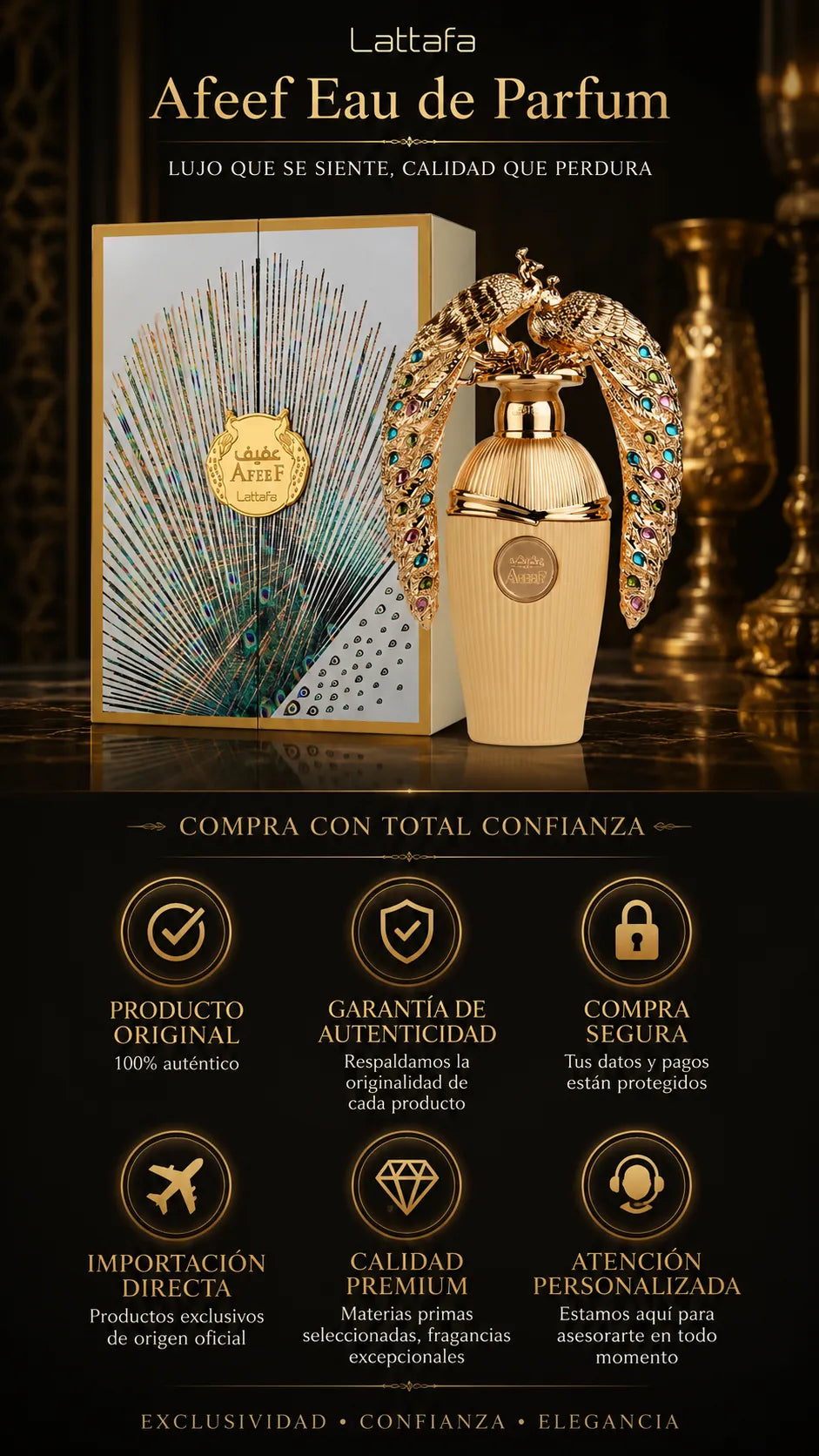 Perfume Lattafa Afeef Eau de Parfum 100ml Original