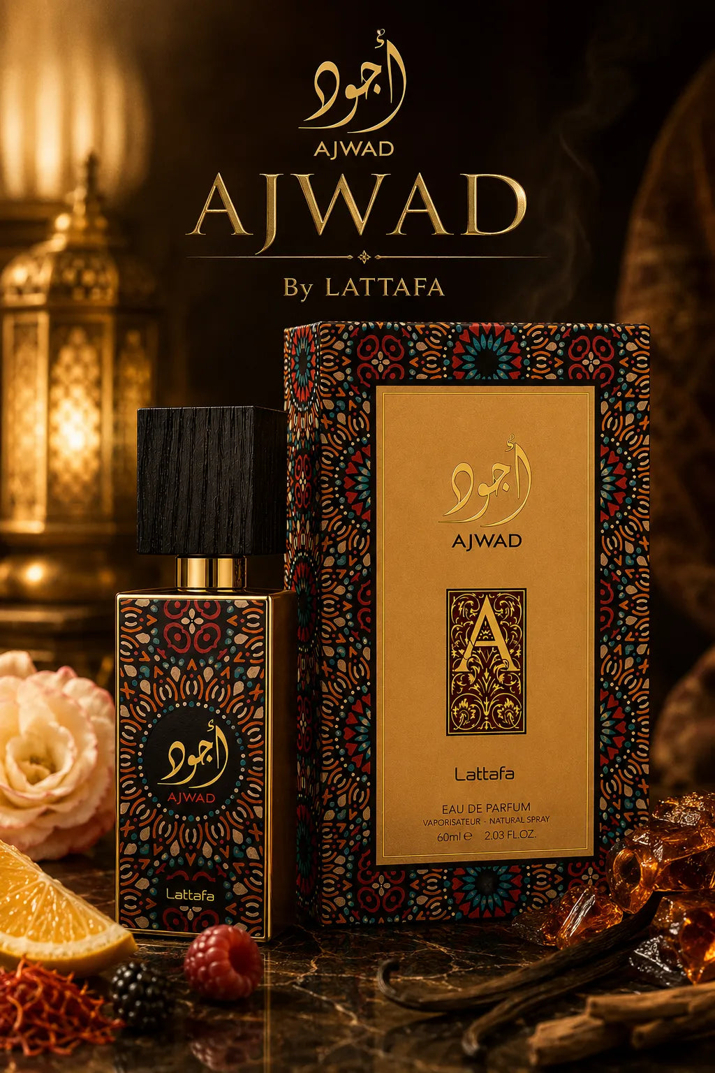 Perfume Lattafa Ajwad original 60ml unisex envío rápido Colombia