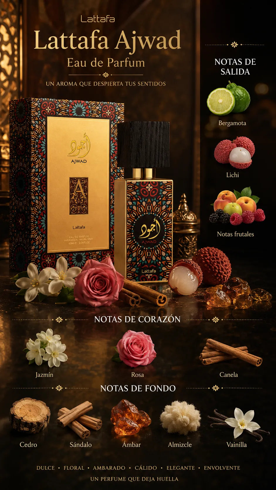 Perfume Lattafa Ajwad Eau de Parfum 60ml Original