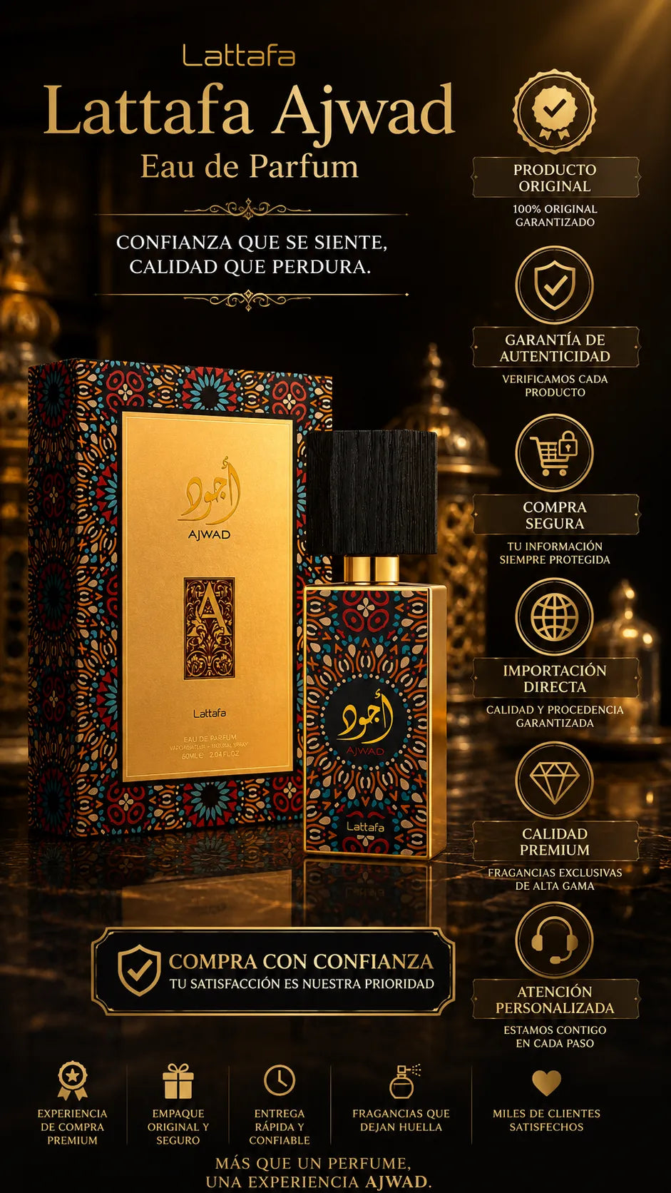 Perfume Lattafa Ajwad Eau de Parfum 60ml Original