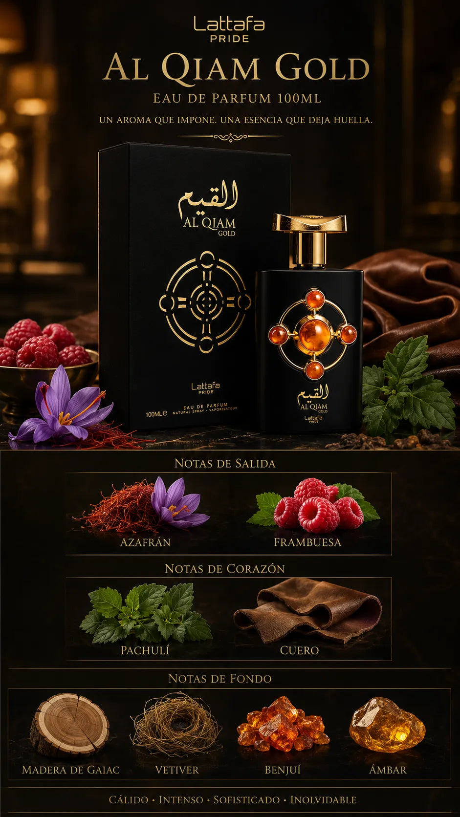 Perfume Lattafa Pride Al Qiam Gold Eau de Parfum 100ml Original