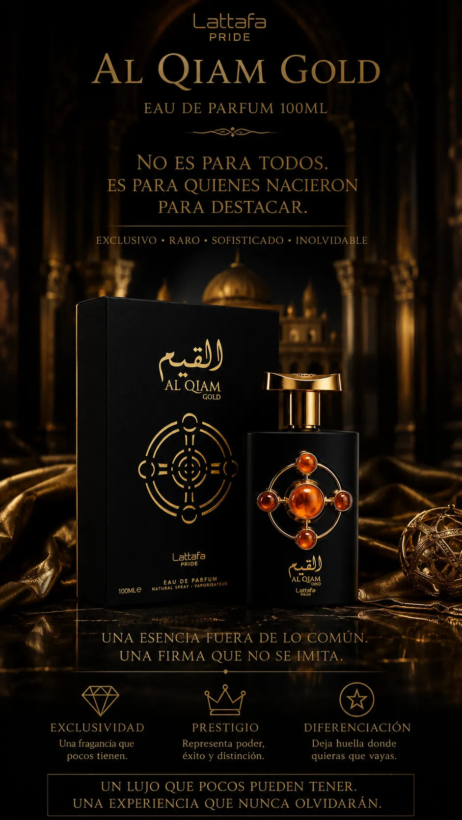 Perfume Lattafa Pride Al Qiam Gold Eau de Parfum 100ml Original