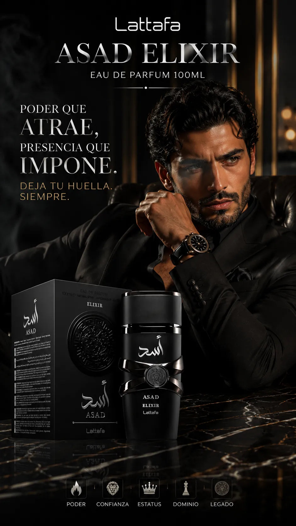 Perfume Lattafa Asad Elixir Eau de Parfum 100ml Original