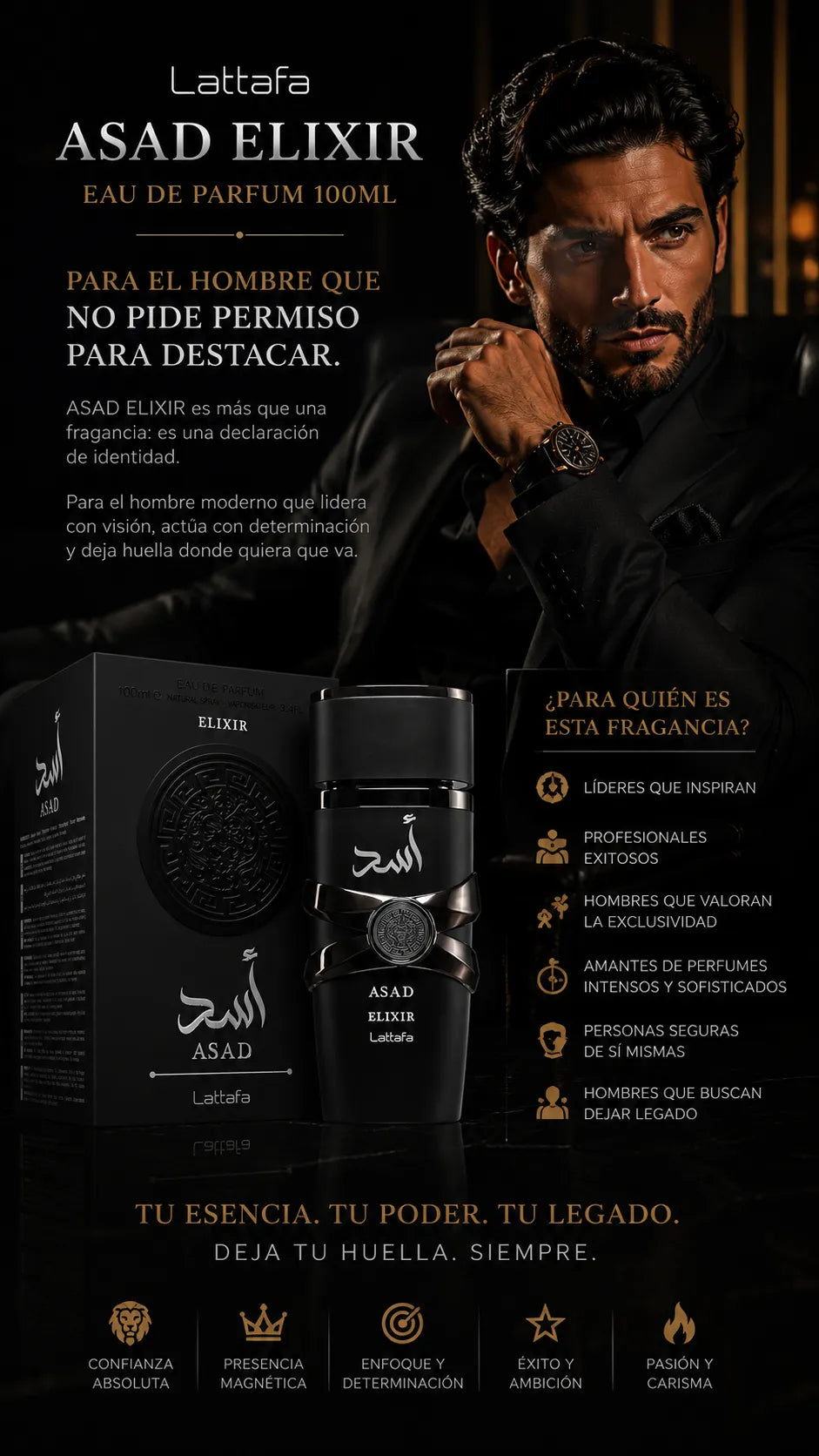 Perfume Lattafa Asad Elixir Eau de Parfum 100ml Original