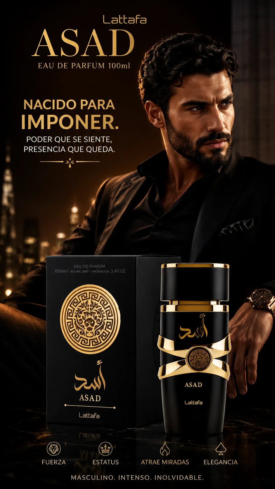 Perfume Lattafa Asad Eau de Parfum 100ml Original