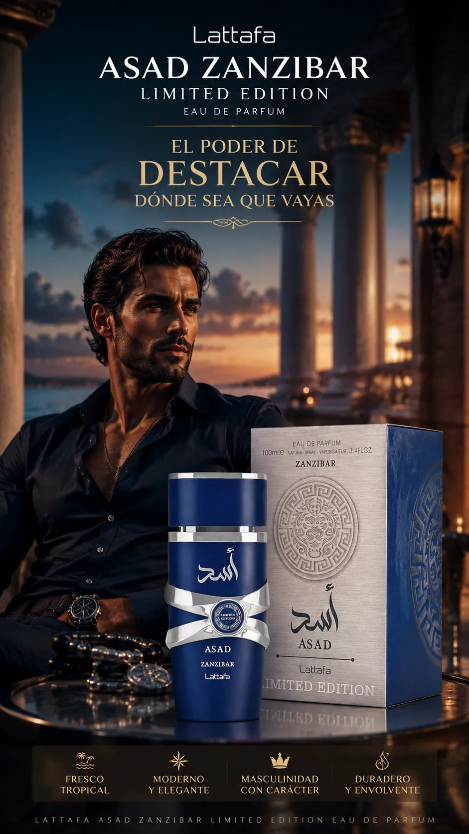 Perfume Lattafa Asad Zanzibar Limited Edition Eau de Parfum 100ml Original