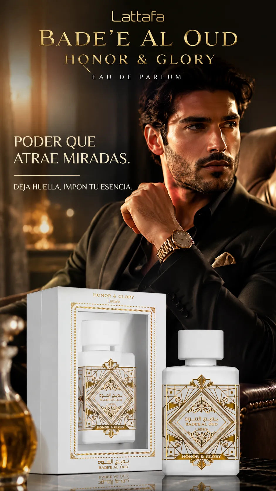 Perfume Lattafa Bade'e Al Oud Honor & Glory Eau de Parfum 100ml Original