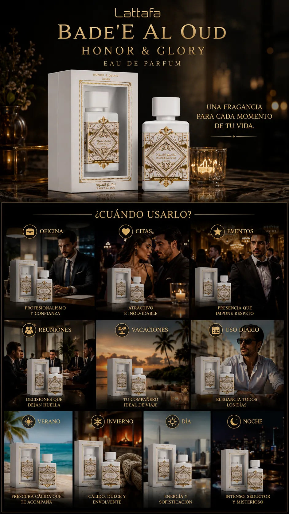 Perfume Lattafa Bade'e Al Oud Honor & Glory Eau de Parfum 100ml Original