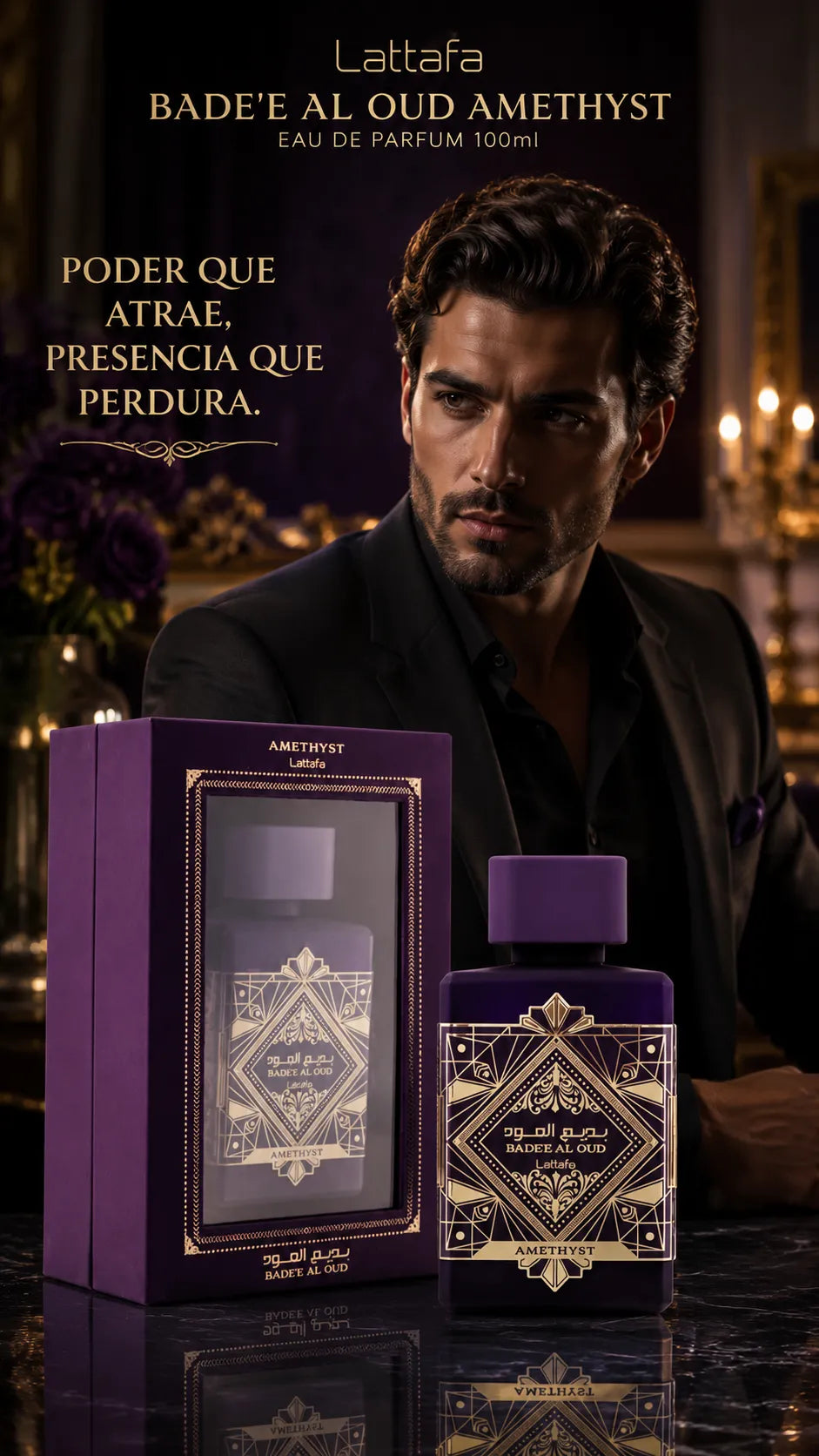 Perfume Lattafa Bade'e Al Oud Amethyst Eau de Parfum 100ml Original
