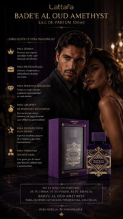 Perfume Lattafa Bade'e Al Oud Amethyst Eau de Parfum 100ml Original