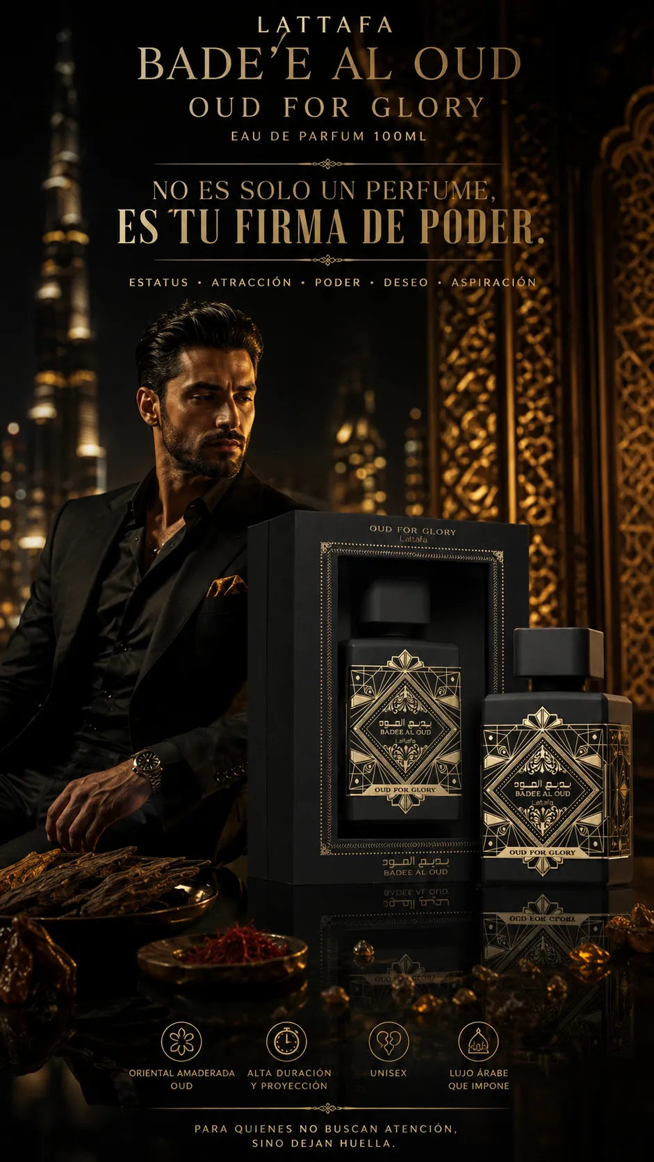 Perfume Lattafa Bade'e Al Oud Oud For Glory Eau de Parfum 100ml Original