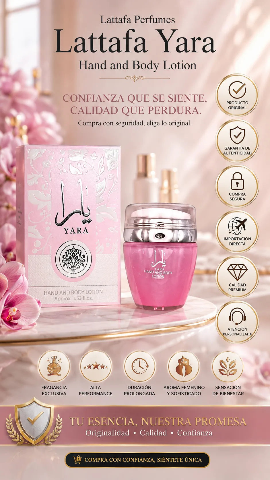 Crema Lattafa Yara Hand and Body Lotion 45g Original