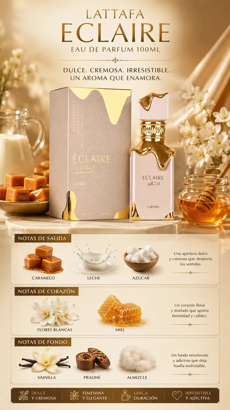 Perfume Lattafa Eclaire Eau de Parfum 100ml Original